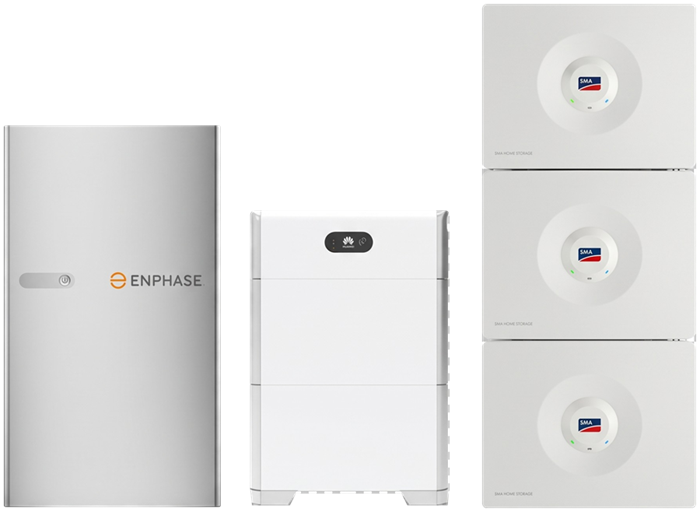 Stromspeicher von Enphase, Huawei und SMA